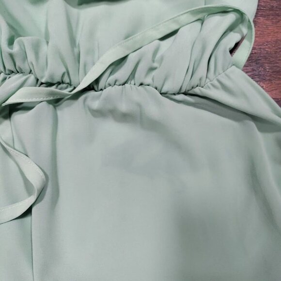 Marine Blu Whimsy Wedding Bridesmaid Maxi Dress Sage Green Women's Size Small - Picture 8 of 10